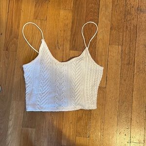 White Knit Tank Top